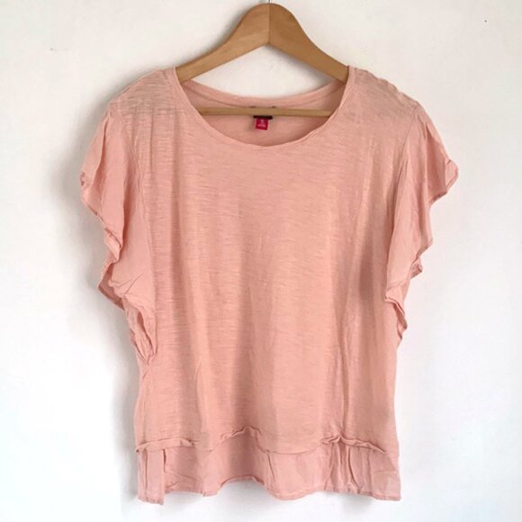 Vince Camuto Flutter Sleeve Tshirt Top - Picture 3 of 7